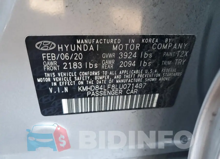 KMHD84LF8LU071487 Photo# 12
