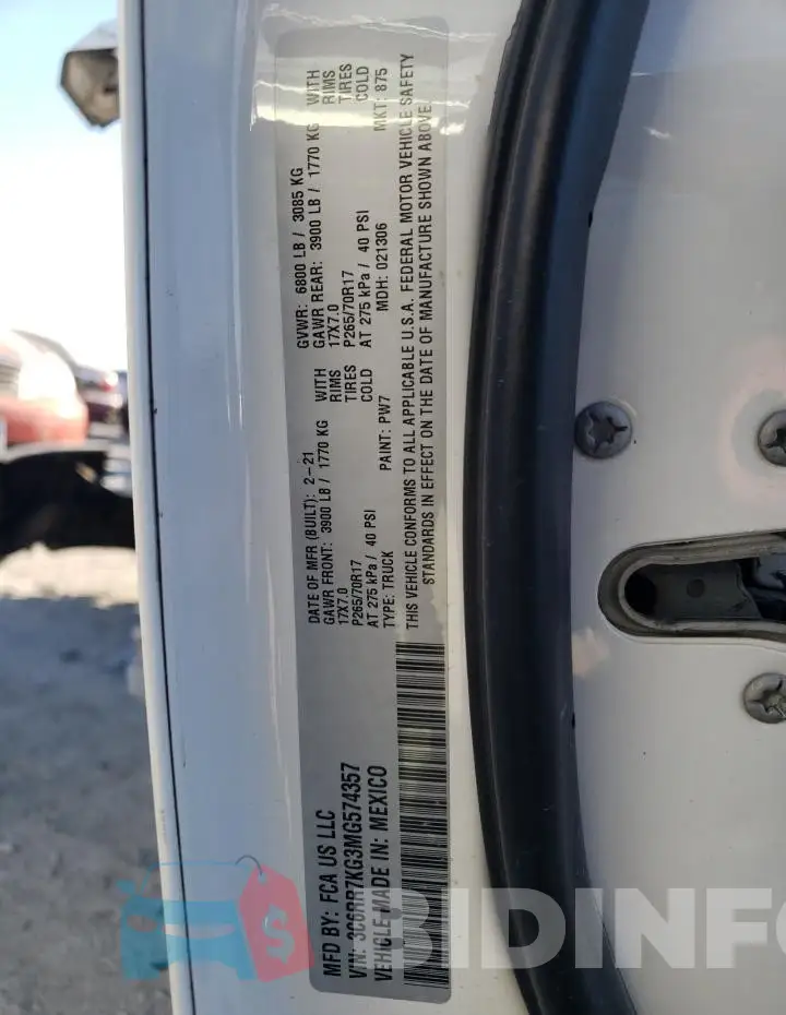 3C6RR7KG3MG574357 Photo# 12