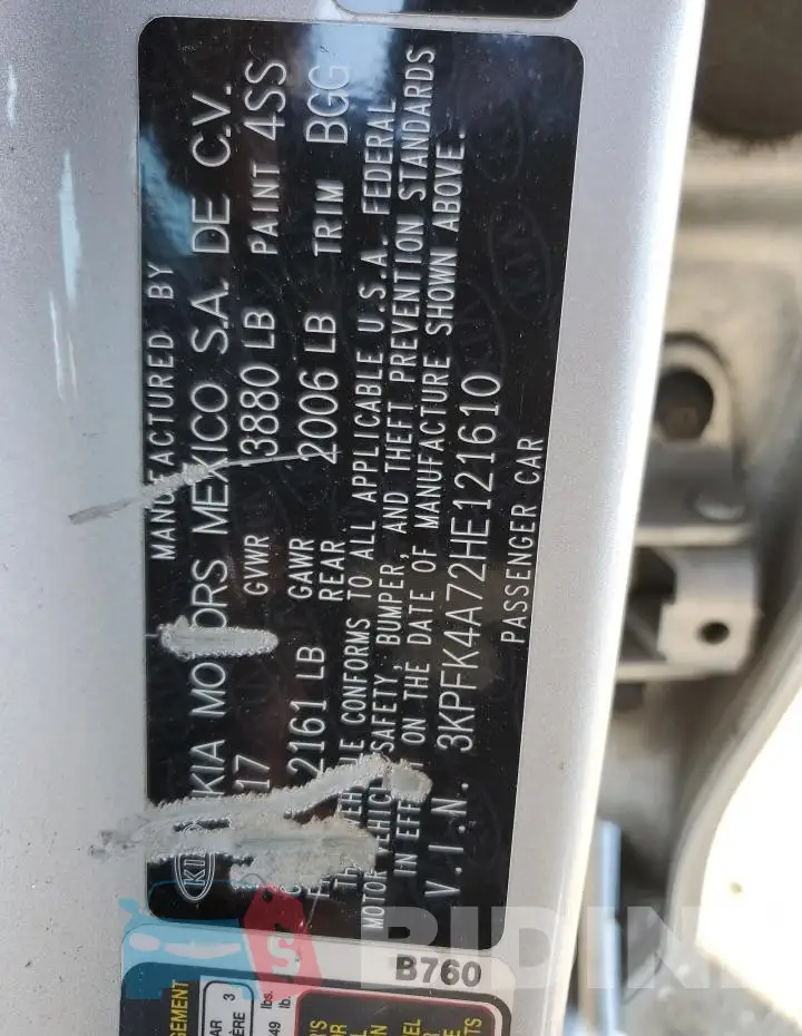 3KPFK4A72HE121610 Photo# 12