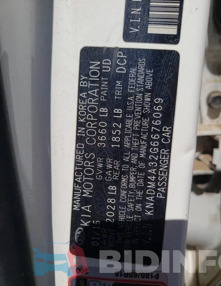 KNADM4A32G6676069 Photo# 12