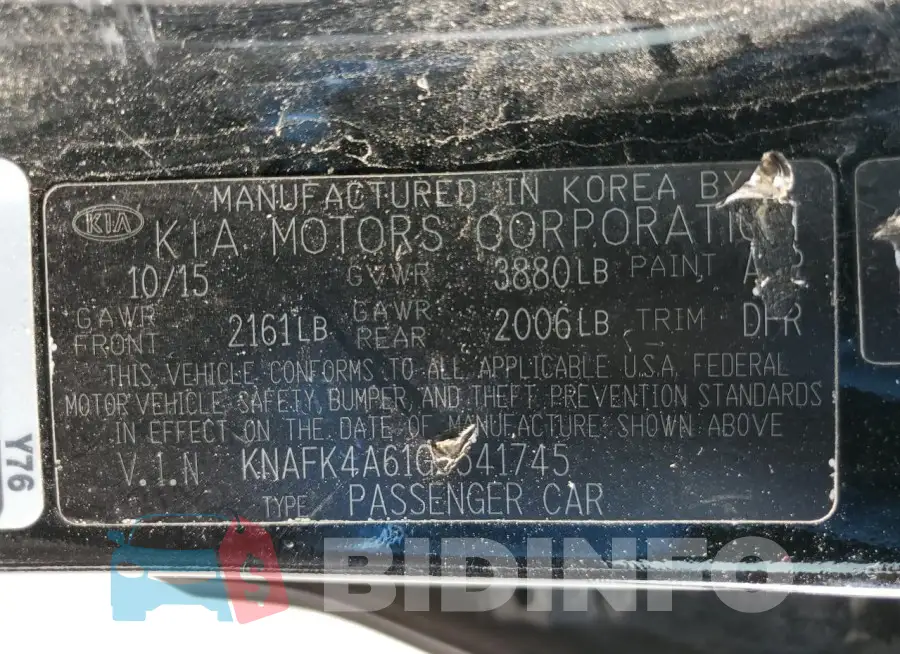 KNAFK4A61G5541745 Photo# 12