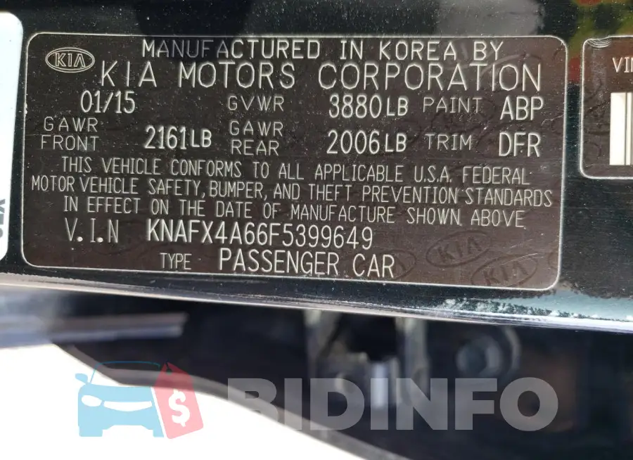 KNAFX4A66F5399649 Photo# 12