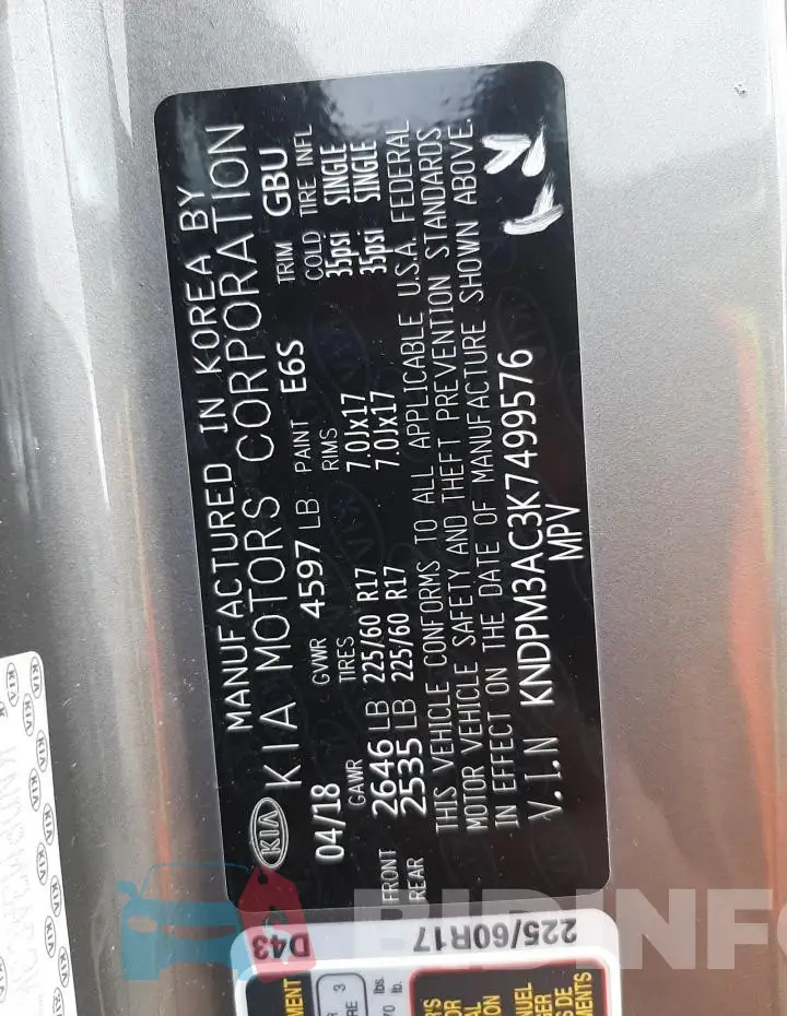 KNDPM3AC3K7499576 Photo# 12