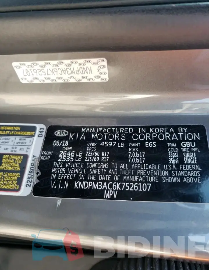 KNDPM3AC6K7526107 Photo# 12