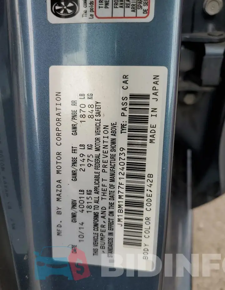 JM1BM1M77F1240739 Photo# 12