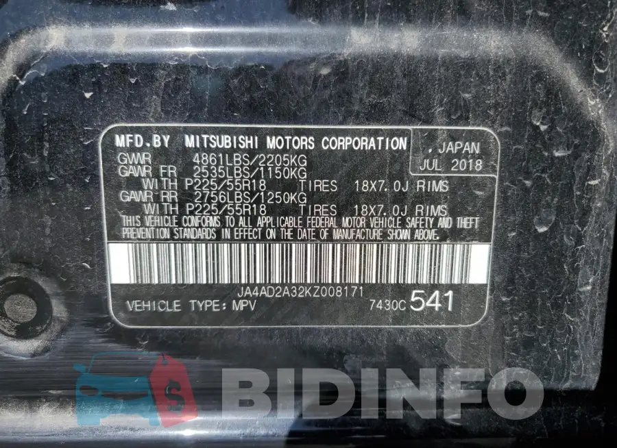 JA4AD2A32KZ008171 Photo# 13
