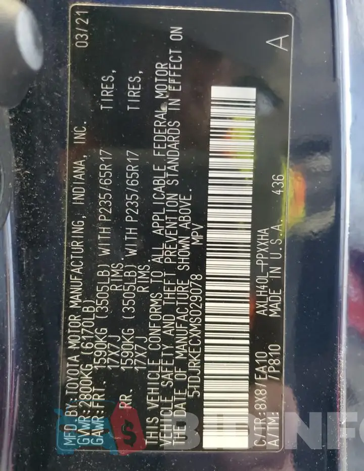 5TDJRKECXMS029078 Photo# 13