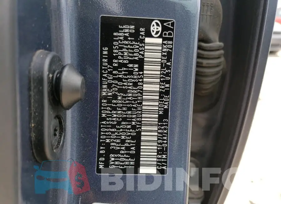 5YFBURHE1HP708454 Photo# 12