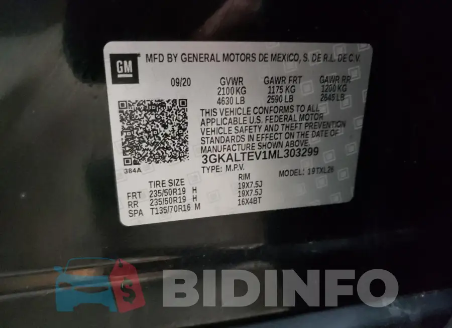 3GKALTEV1ML303299 Photo# 13