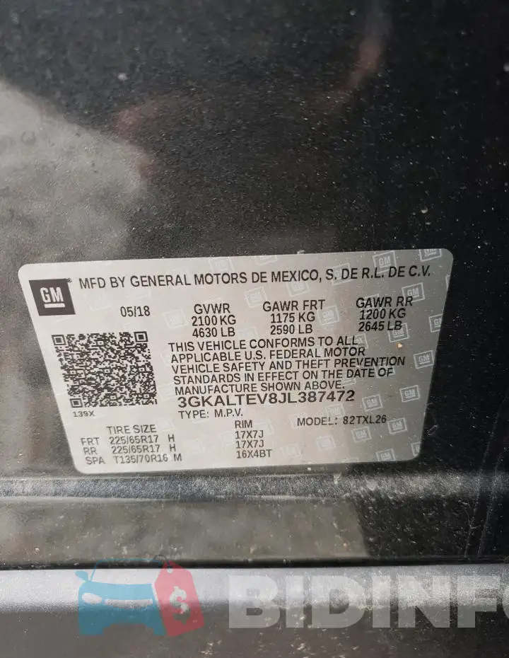 3GKALTEV8JL387472 Photo# 13