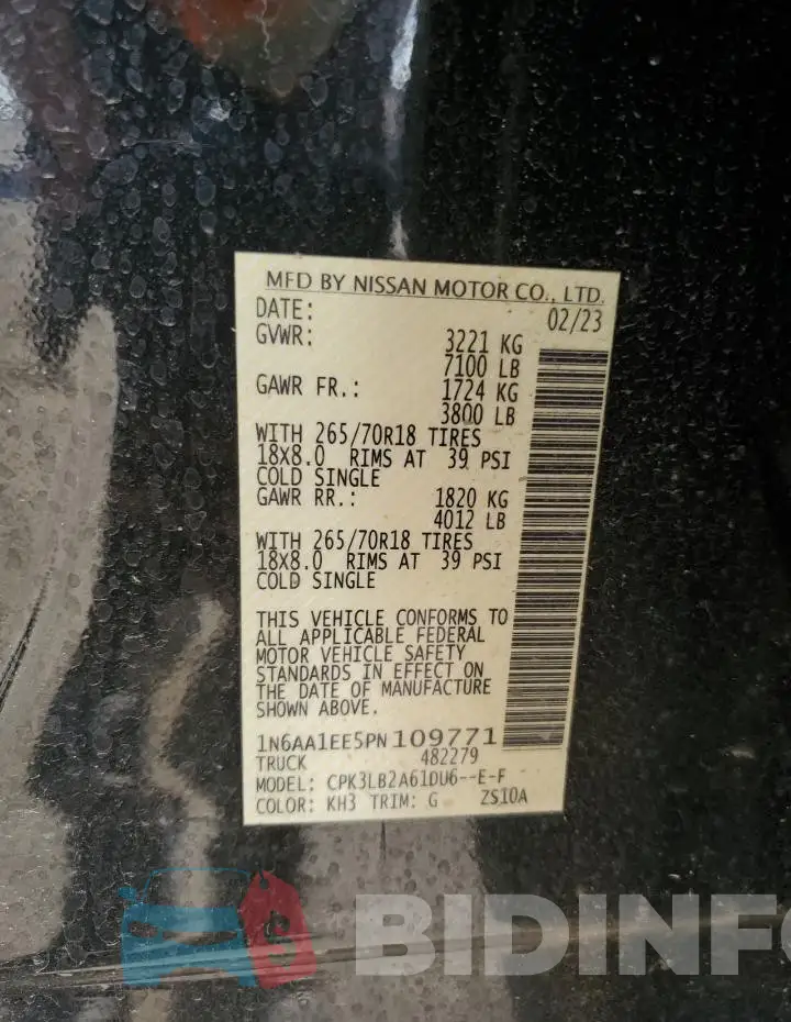 1N6AA1EE5PN109771 Photo# 12
