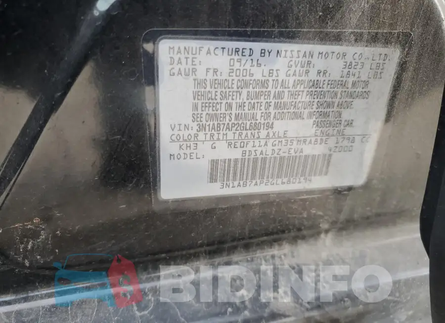 3N1AB7AP2GL680194 Photo# 13