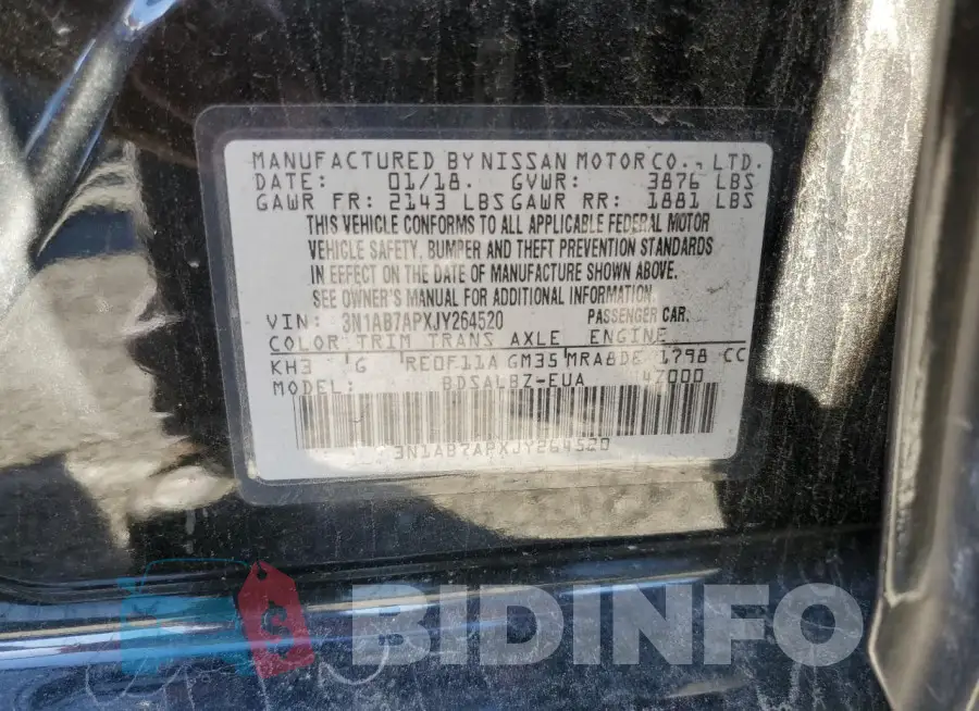 3N1AB7APXJY264520 Photo# 13
