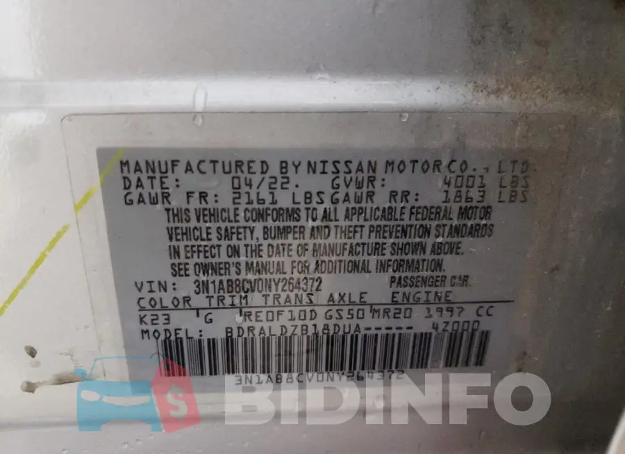 3N1AB8CV0NY264372 Photo# 13