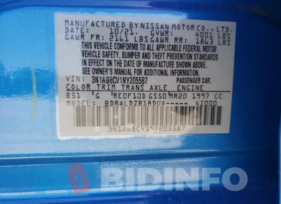3N1AB8CV1NY205587 Photo# 12