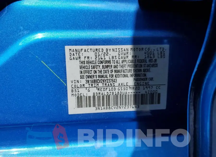 3N1AB8CV2NY237643 Photo# 12