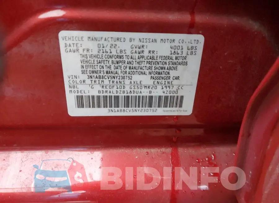 3N1AB8CV5NY230752 Photo# 12