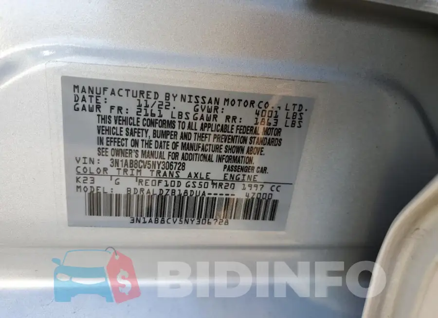 3N1AB8CV5NY306728 Photo# 12