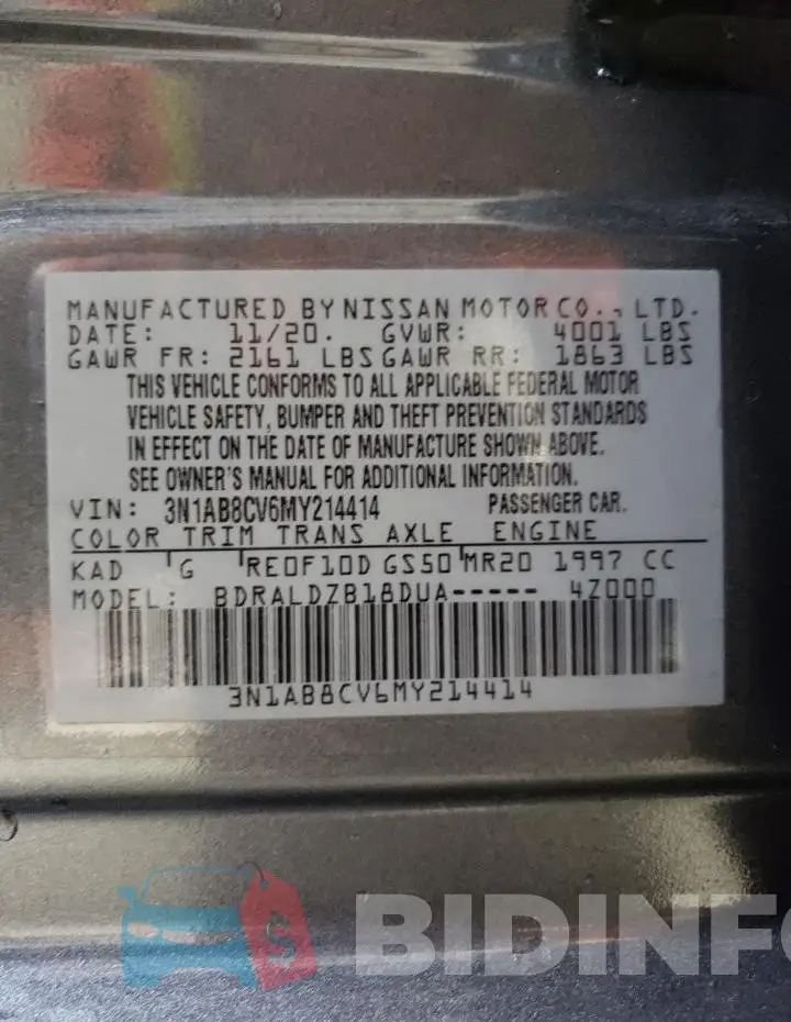 3N1AB8CV6MY214414 Photo# 13