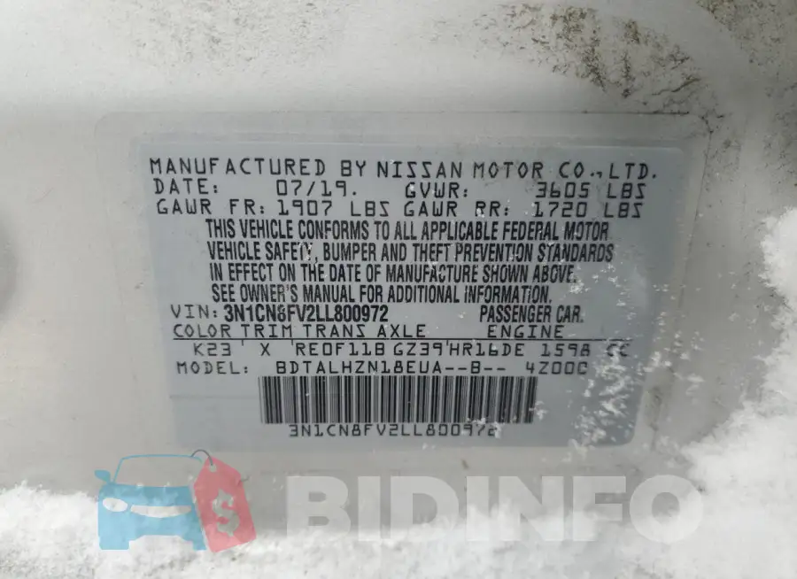 3N1CN8FV2LL800972 Photo# 12