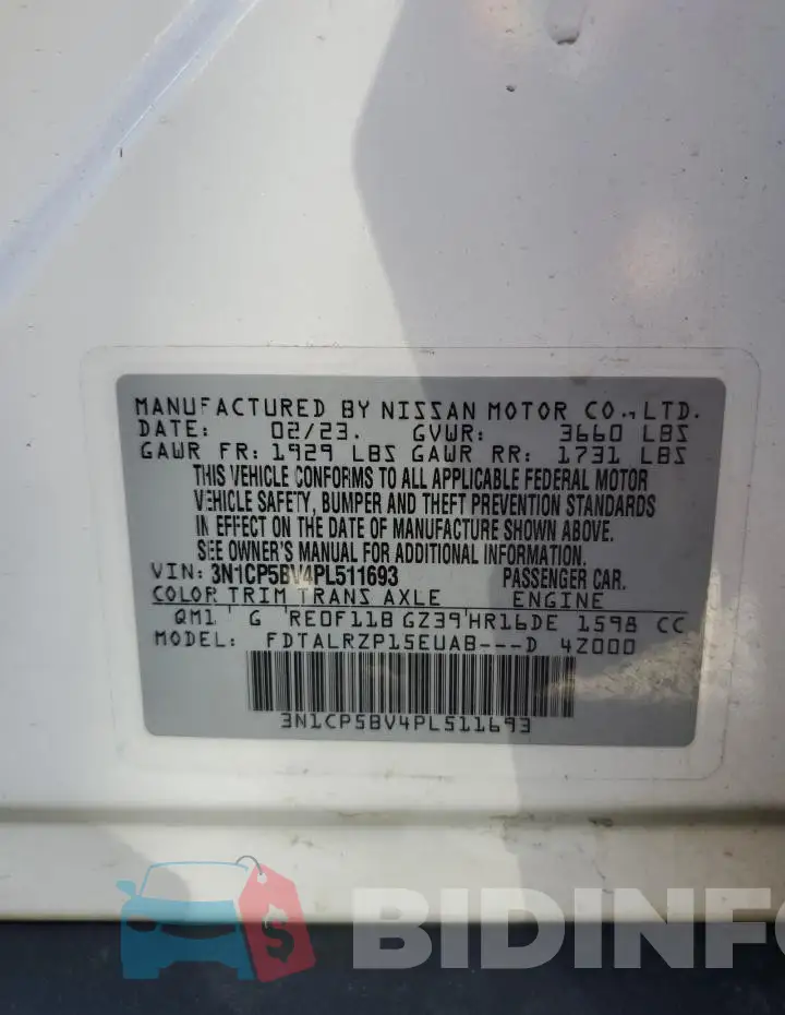 3N1CP5BV4PL511693 Photo# 12