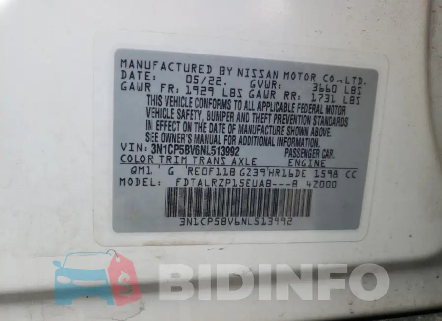 3N1CP5BV6NL513992 Photo# 14