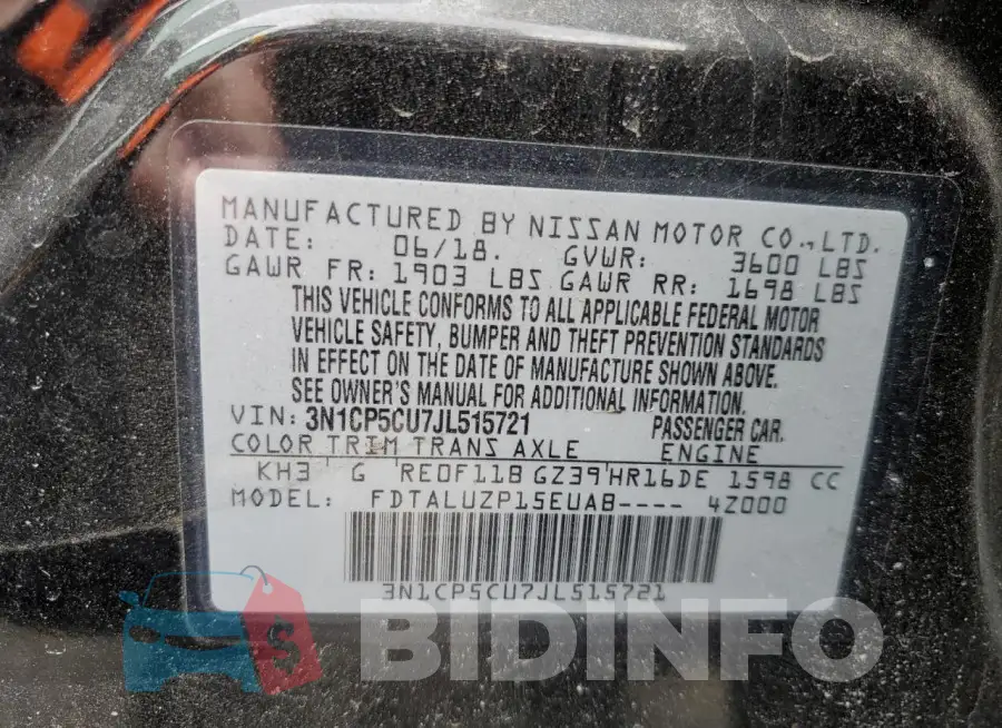 3N1CP5CU7JL515721 Photo# 12