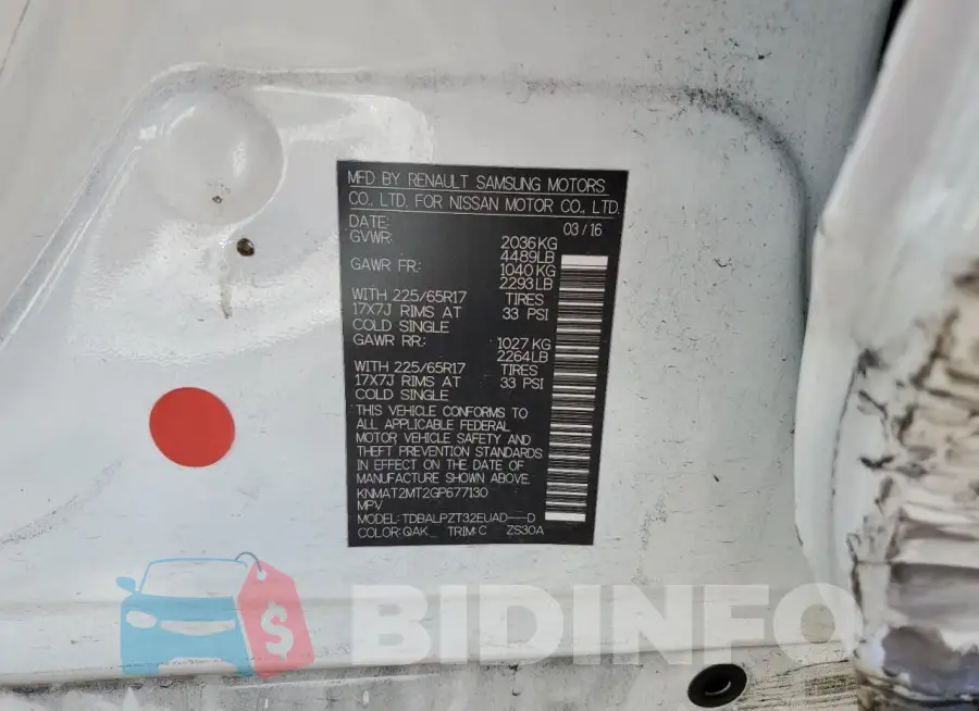 KNMAT2MT2GP677130 Photo# 13