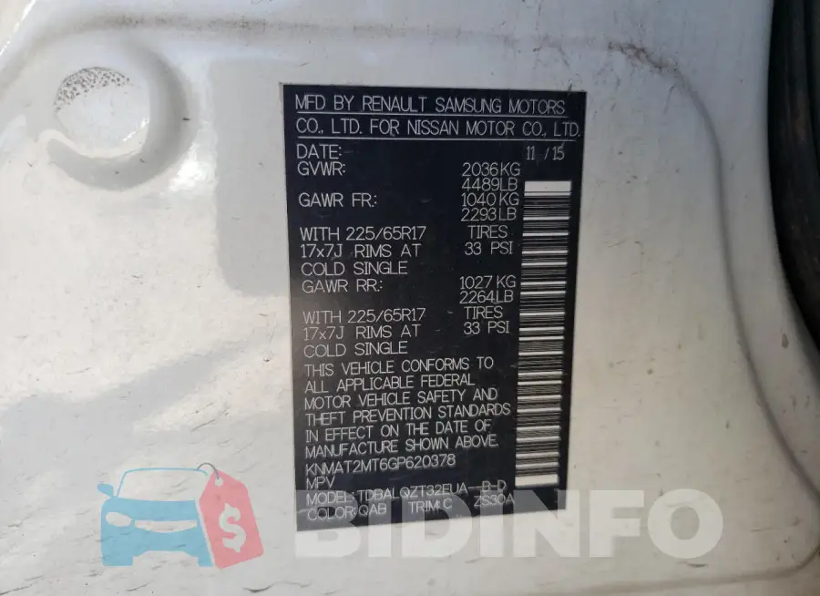 KNMAT2MT6GP620378 Photo# 13