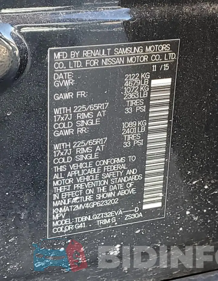 KNMAT2MV4GP623202 Photo# 12