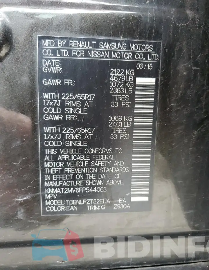 KNMAT2MV6FP544063 Photo# 13