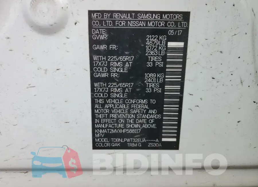 KNMAT2MVXHP588117 Photo# 13