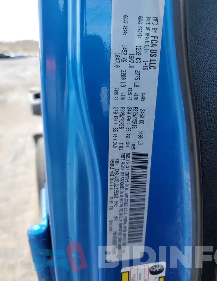 1C4BJWKG1GL185381 Photo# 12