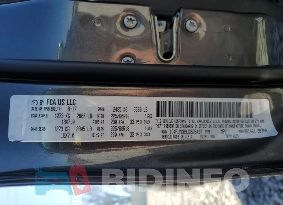 1C4PJMDB9JD525437 Photo# 12