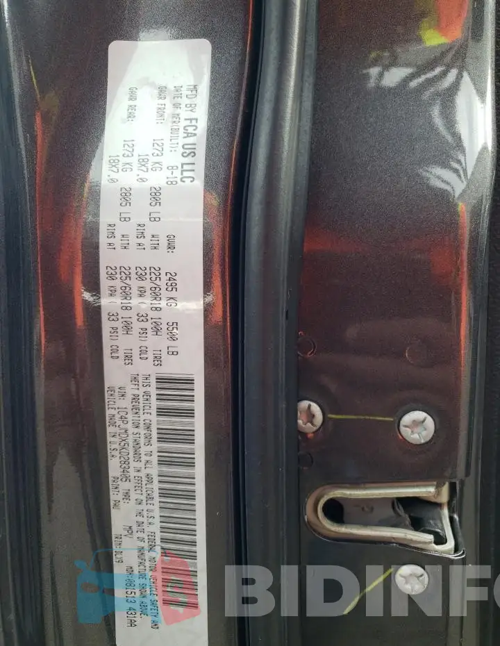1C4PJMDX5KD283405 Photo# 14