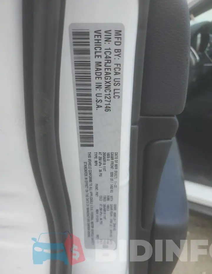 1C4RJEAGXNC127146 Photo# 13