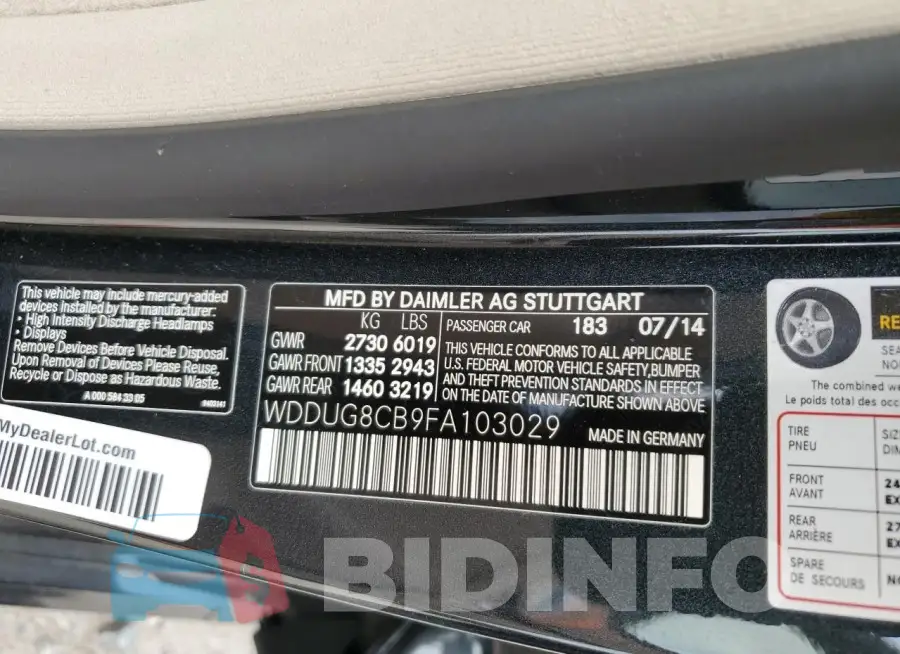 WDDUG8CB9FA103029 Photo# 12