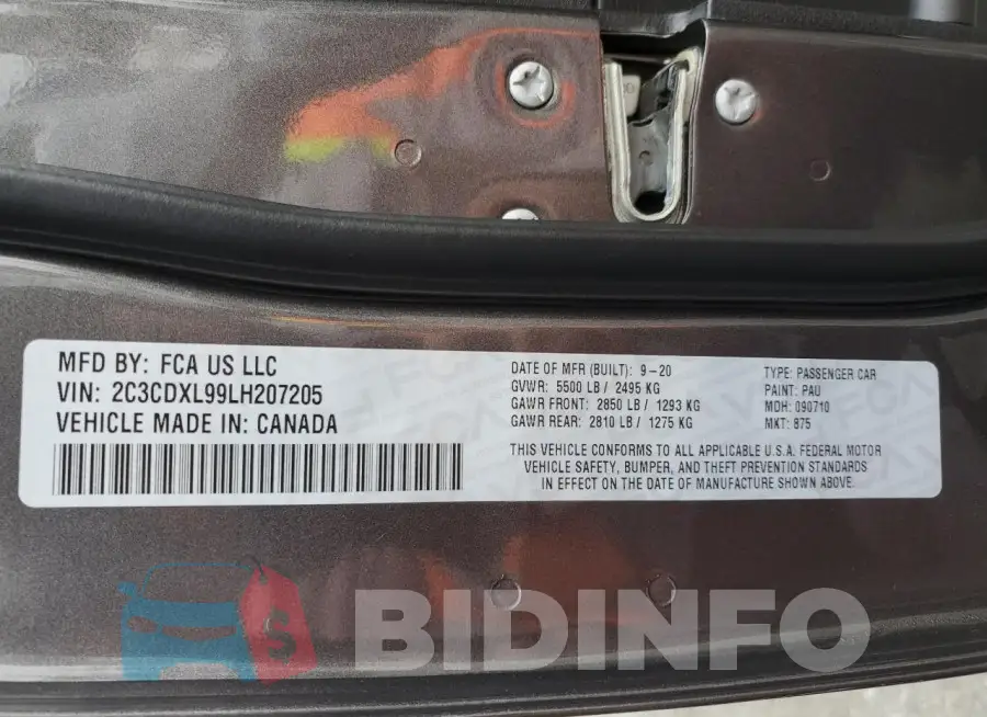 2C3CDXL99LH207205 Photo# 12