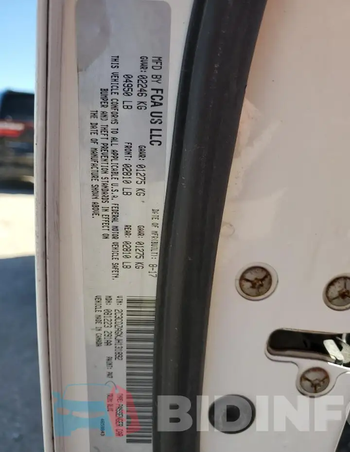 2C3CDZAGXJH131892 Photo# 12