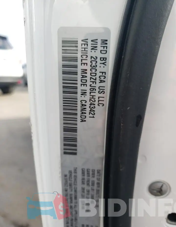 2C3CDZFJ6LH243421 Photo# 13