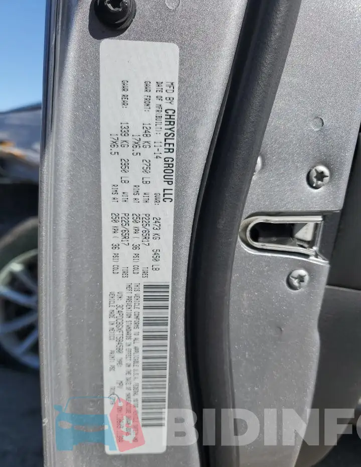 3C4PDCBGXFT584580 Photo# 12