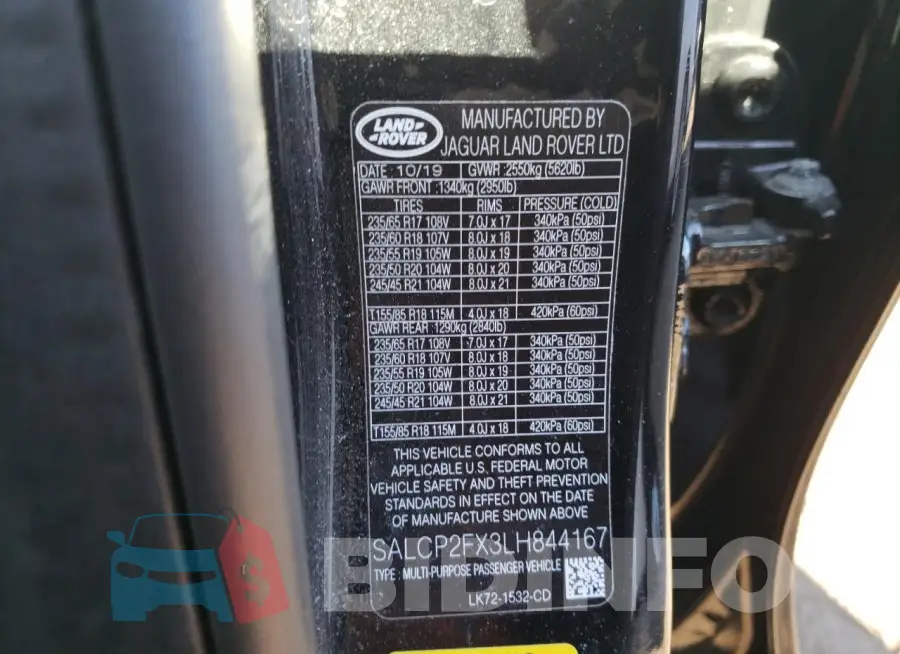 SALCP2FX3LH844167 Photo# 13