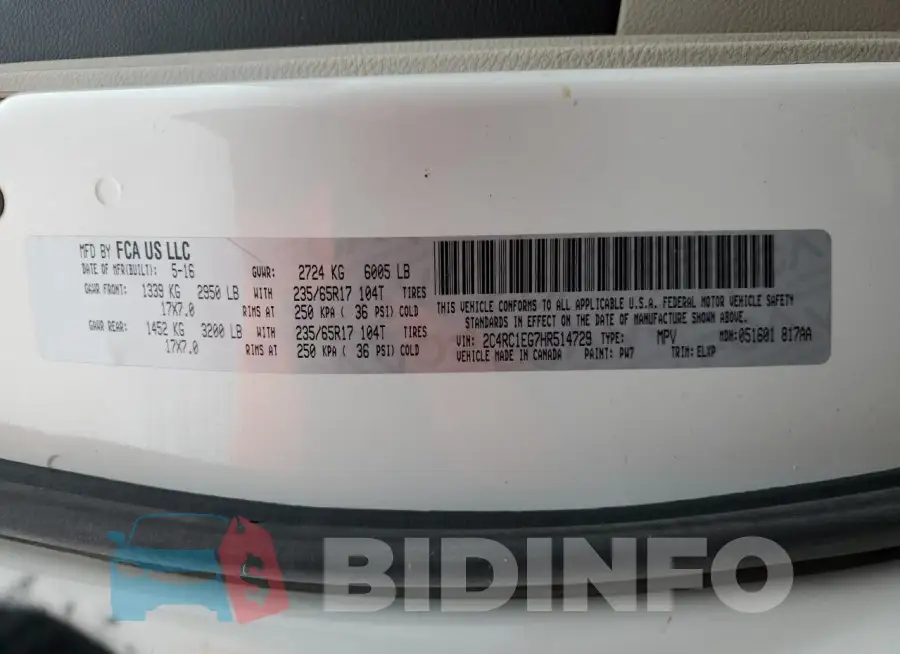 2C4RC1EG7HR514729 Photo# 13