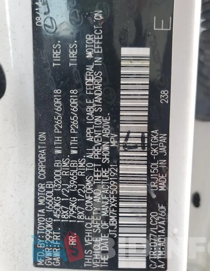 JTJBM7FX9F5091921 Photo# 12