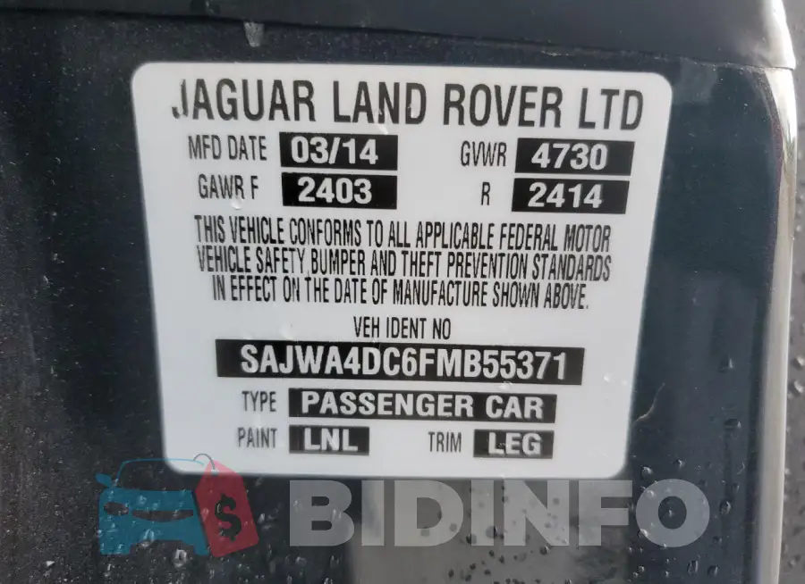 SAJWA4DC6FMB55371 Photo# 12