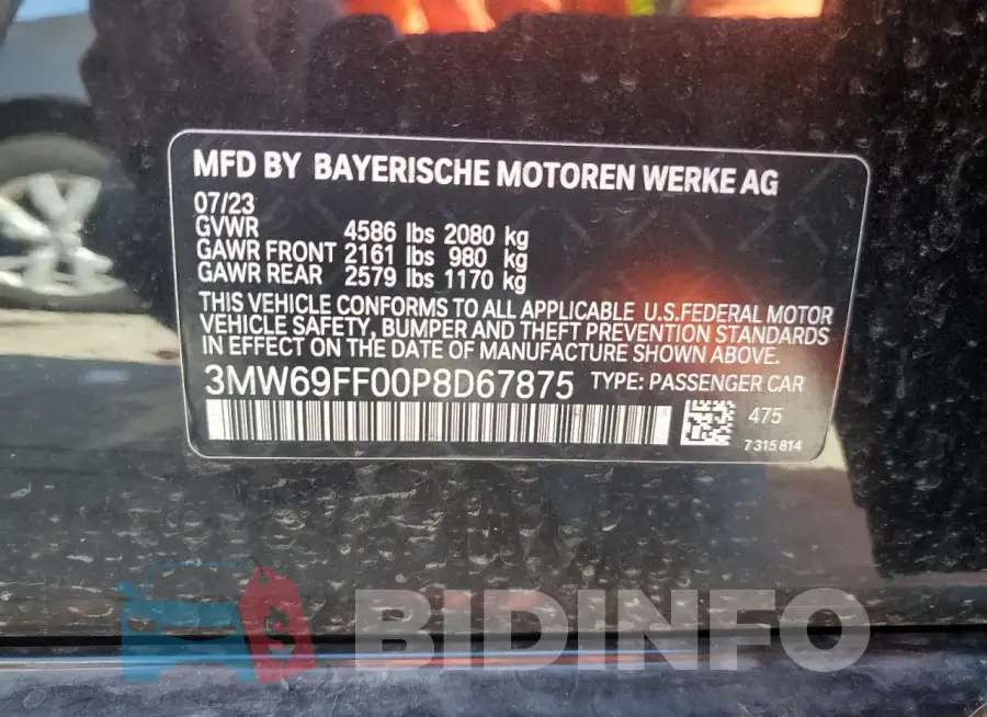 3MW69FF00P8D67875 Photo# 12