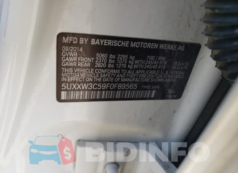5UXXW3C59F0F89565 Photo# 13