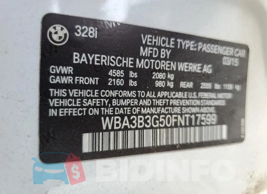 WBA3B3G50FNT17599 Photo# 12