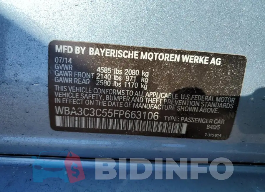 WBA3C3C55FP663106 Photo# 12