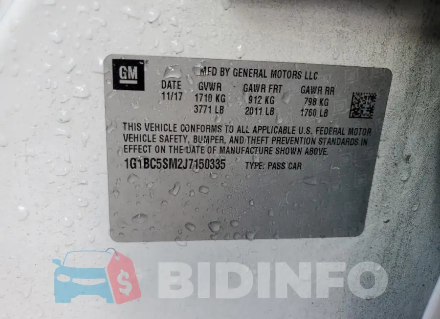 1G1BC5SM2J7150335 Photo# 12